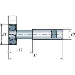 T-Nutenfräser DIN 851AB TypN D.25mm HSS-Co Verz.Kreuz Z.8 MAYKESTAG