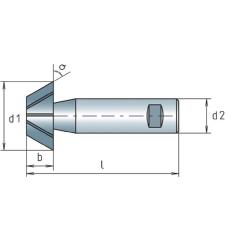 Winkelfräser DIN 1833D TypN D.32mm 60Grad HSS-Co Z.12 MAYKESTAG