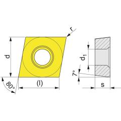 Wendeschneidplatte CCMT09T304-F PMK30 Bearb.Schlicht TECWERK | 10 Stück